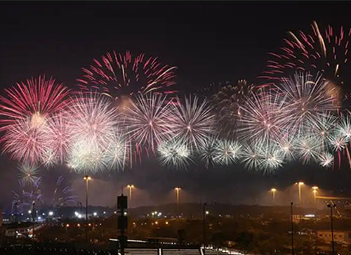 巩留县焰火晚会